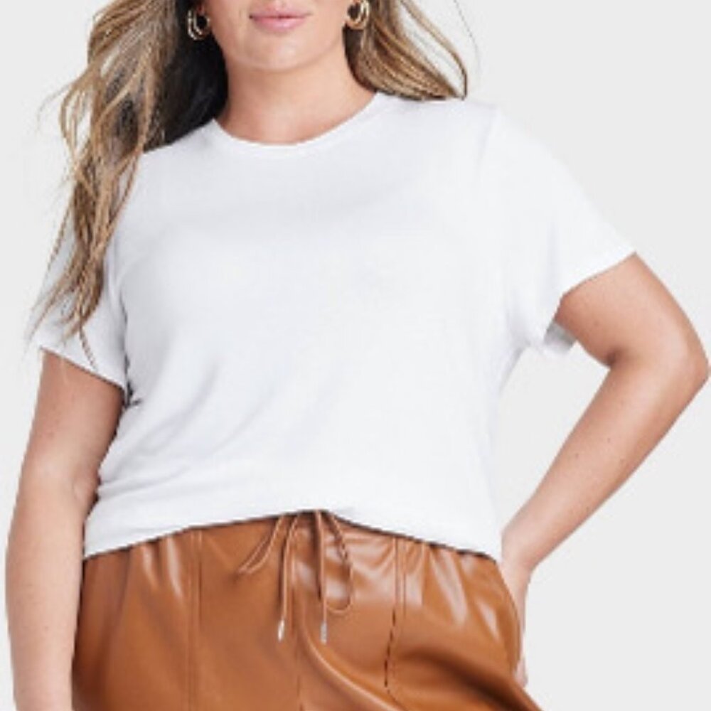 825 WOMENS WHITE XXL BRUSHED T-SHIRT BY A NEW DAY